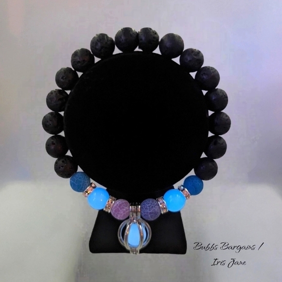 NATURAL Lava Stones With Glow Beads - Picture 2 of 5